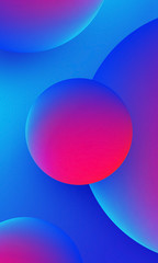Abstract bubbles background with blue and red gradient color. Round gradient templates with soft texture and light colors. Applicable for design cover, social media, wallpaper, poster and more