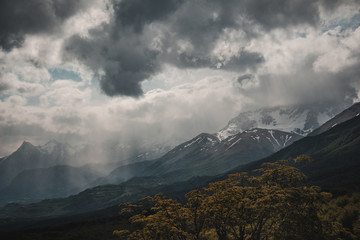 clouds over the mountains