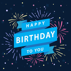 happy birthday vector for greeting card design