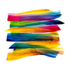 Fototapeta premium Paint abstract splash of watercolor for the text message background. Colorful splashing in the paper. It is wet texture from brushes. Picture for creative wallpaper or design art work.