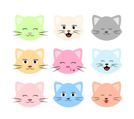 Obraz premium set of cats