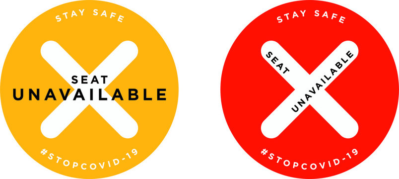 Seat Unavailable Signage Icon