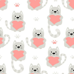 Obraz premium seamless pattern with cats