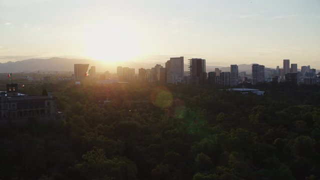 Castillo de Chapultepec Mexico Cinematic Drone View