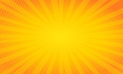 Obraz premium Pop art cartoon halftone background vector design