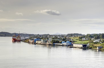 Fototapeta na wymiar Haugesund, ville portuaire en Norvège
