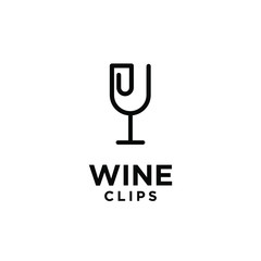 simple clip logo icon design template