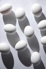 .eggs on a white background food easter