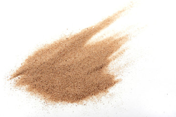 sand on the white background