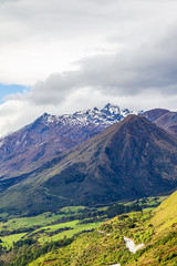 Fototapeta premium Steep banks along the shores of Lake Wakatipu. South Island, New Zealand