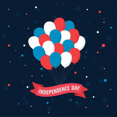 Happy Independence Day of United States of America 4th of July with American Flag vector illustration background
