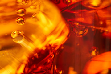 cola with ice cubes