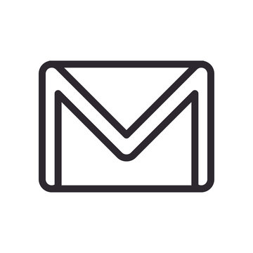 Gmail Line Style Icon Vector Design