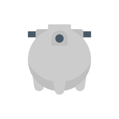 Septic tank vector icon. That sanitation equipment part of drainage system for installation or construction in underground for sewage or wastewater treatment by bacteria for home toilet and bathroom.