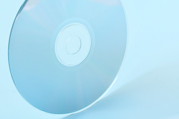 Compact disc CD with reflections in front