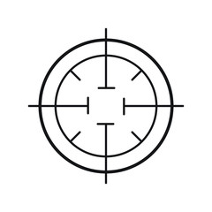 Target destination icon design isolated on white background