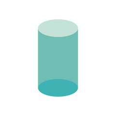 3d cylinder flat style icon vector design