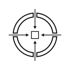 Target destination icon design isolated on white background