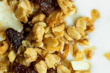 yogurt with granola textured food macro 