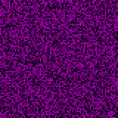 Abstract digital pattern. Filled pattern of squares. Magenta colored seamless background. Appealing vector illustration.