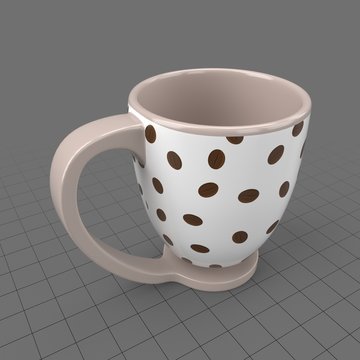 Coffee bean patterned mug