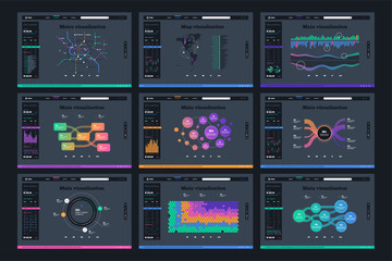 Vector UI Kit for infographics Charts