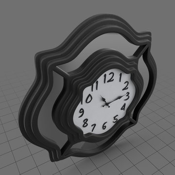 Moroccan clock with mirrors