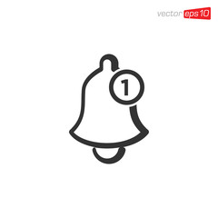 Bell Notification Icon Design Vector