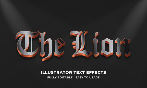 The Lion Movie 3d Text Style Effect