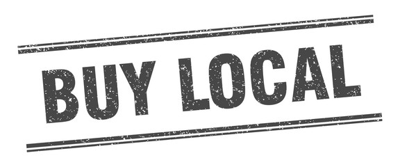 buy local stamp. buy local label. square grunge sign