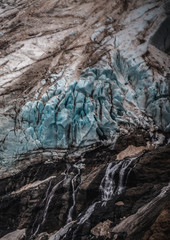 Fototapeta na wymiar glacier mountain landscape with snow 