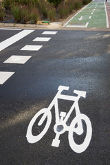 Obraz premium cycle way close up
