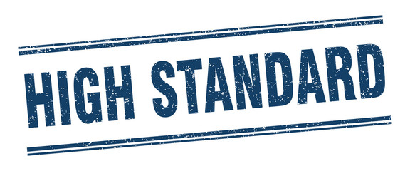 high standard stamp. high standard label. square grunge sign
