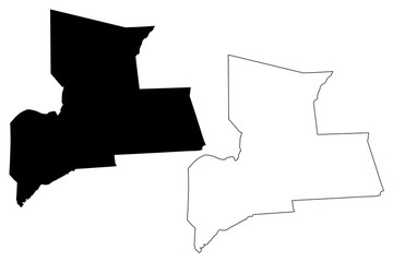 Serei Saophoan City (Kingdom of Cambodia, Kampuchea, Banteay Meanchey Province) map vector illustration, scribble sketch City of Serei Saophoan map