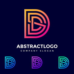 simple letter DSD logo design element template