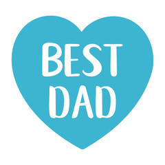 Hand sketched Best Dad  quote. Father´s day Lettering for postcard, invitation, poster, banner template typography. Vector