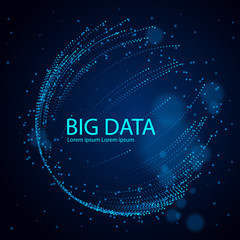 big data information sorting visualization. Social network, financial analysis 