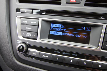 Car radio control panel