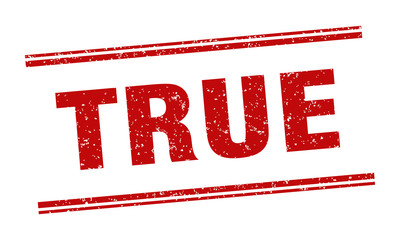 true stamp. true label. square grunge sign