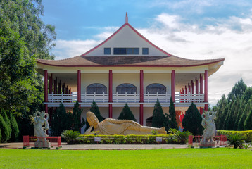 Buddhist Temple in Foz do Iguaçu. The temple was built by the Chinese communities in the triple...