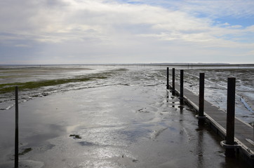 bord de plage (Bassin d&rsquo;Arcachon, ponton d'Andernos)