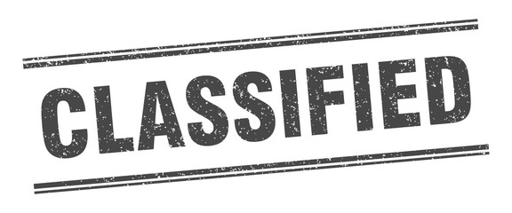 classified stamp. classified label. square grunge sign