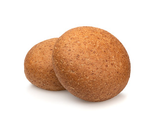 bran buns isolated on white