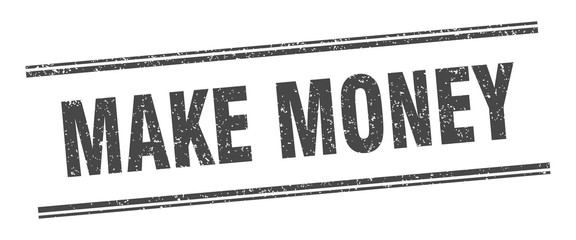 make money stamp. make money label. square grunge sign