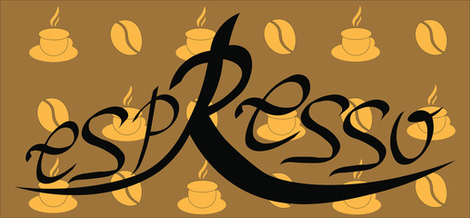  coffee Cup with the inscription espresso