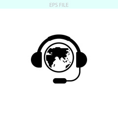 Global communication icon. EPS vector file