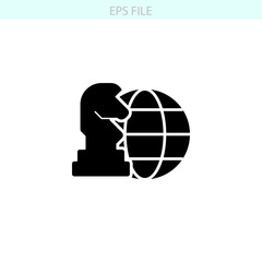 Global strategy icon. EPS vector file