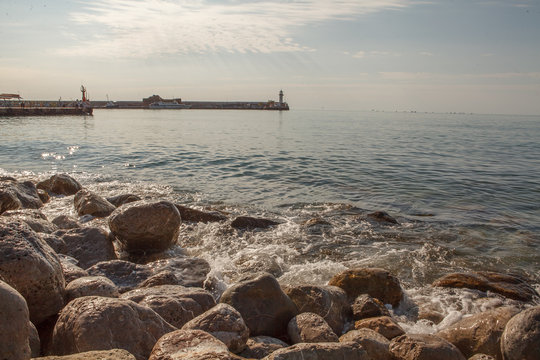 Pier,пирс,sea, Water, Beach, Sky, Coast, Sunset, Landscape, Ocean, Nature, Summer, Blue, Rocks, Lake, Clouds, Travel, Shore, Sun, Panorama, Coastline, Pier, Stone, Bridge, Sand, Mediterranean, Rock