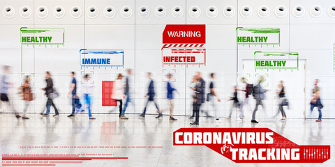 Coronavirus Tracking App mit Überwachung von Kontaktpersonen
