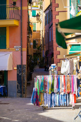 Fototapeta na wymiar Monterosso al mare street, cinque terre, close up, italia